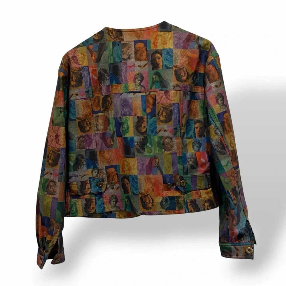 Vintage Randy Kemper Renaissance Art Denim Jacket Museum Core Maximalist 10 - Picture 5 of 16